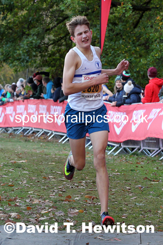 Boys under-15s 2021 National Cross Country Relays, Berry Hill Park, Mansfield. Photo: David T. Hewitson/Sports for All Pics